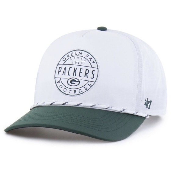 ’47 Other - Men's Green Bay Packers '47 White/Green Suburbia Hitch Two-Tone Adjustable Hat